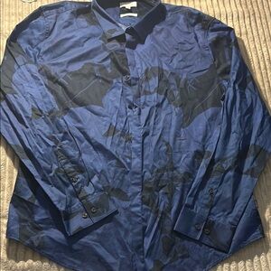 Men's Blue Camouflage Shirt